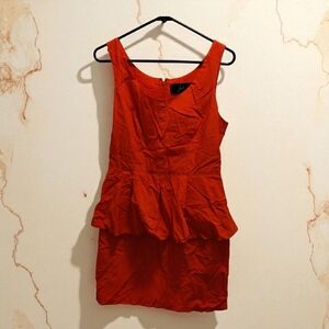 Jack by BB Dakota Vibrant Red Peplum Dress